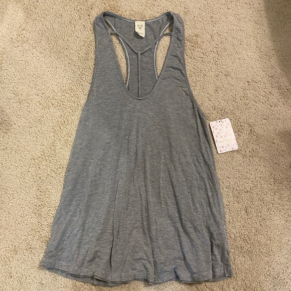 NWT Free People We The Free Amelia Tank Top Heather Gray XS - Picture 1 of 6
